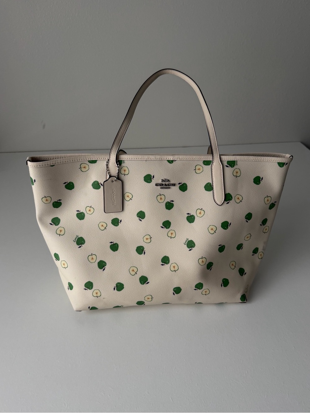 Coach Apple Print City Tote Reversible Bag